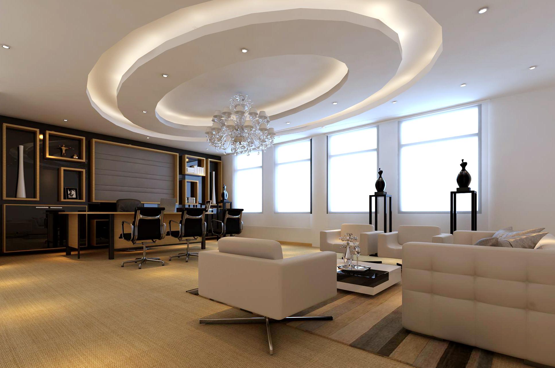 磐石智造|圆形吊顶装修效果图,圆形吊顶这样装_时尚_网