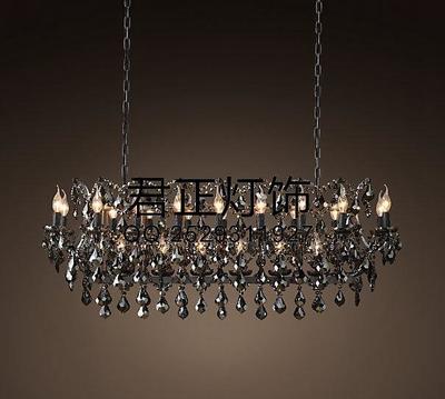 君正手工艺术设计东南亚风格天然玻璃铁艺酒店会所茶室装饰吊灯