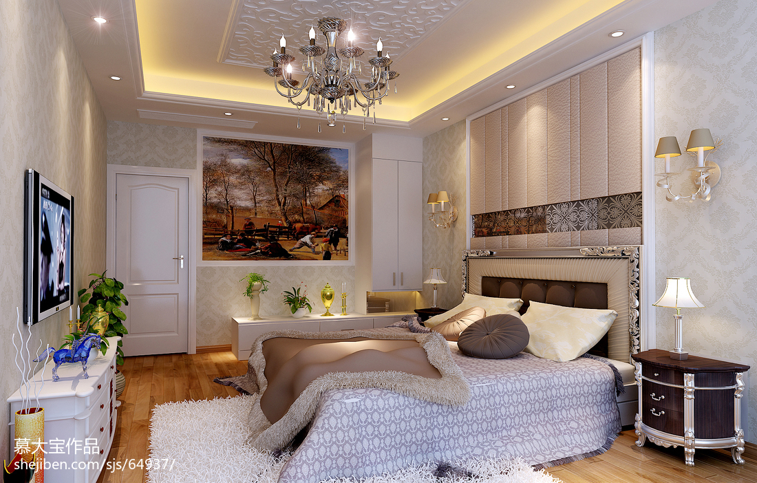 儿童房吊顶装修灯效果图 – 设计本装修效果图