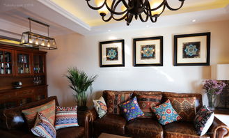 气质美观沙发背景墙贴画设计效果图