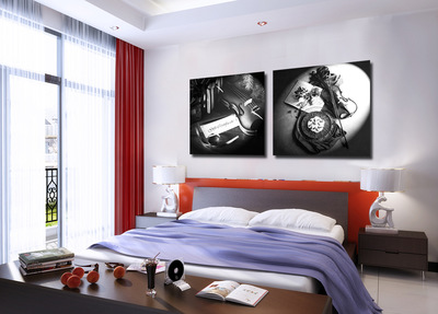 抽象乐章，艺术点睛 探秘乐器主题喷绘装饰画